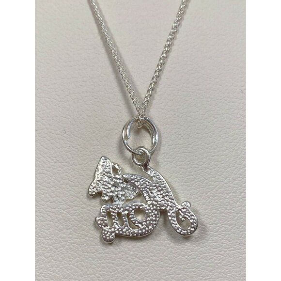 Sterling Silver Mom Butterfly‎ 19 ½" Chain Pendant Mothers Day Necklace! 103 - Picture 3 of 6